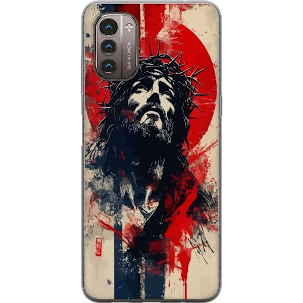 Nokia G21 Läpinäkyvä kuori Jeesus ristillä - kristillinen