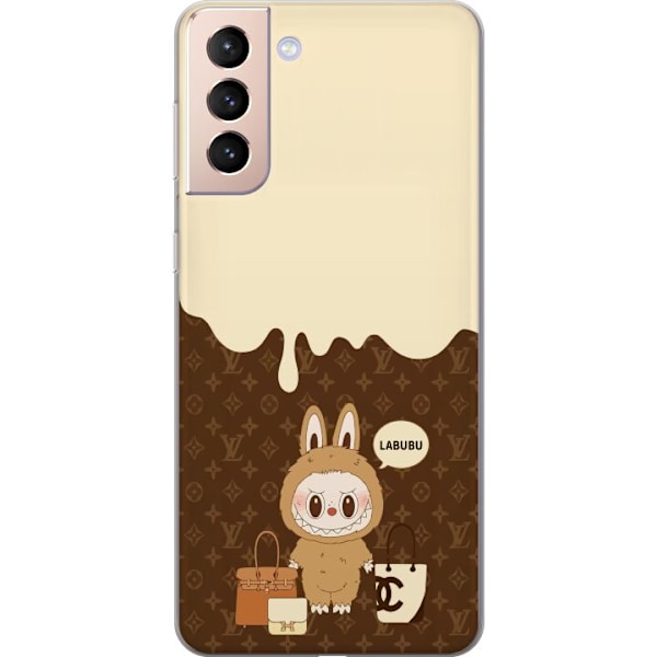 Samsung Galaxy S21 Läpinäkyvä kuori Labubu Blue Chill - Sinisen sävyt ja rauhallinen ilme