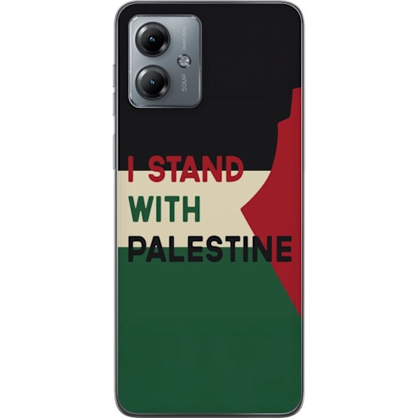 Motorola Moto G14 Genomskinligt Skal Stand with Palestine –