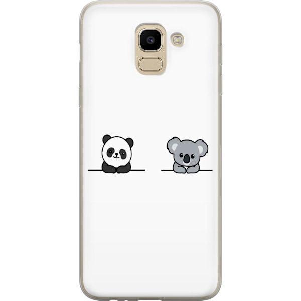 Samsung Galaxy J6 Gjennomsiktig deksel Panda Koala