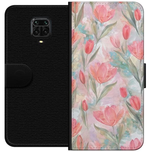 Kompatibel Tegnebogsetui til Xiaomi Redmi Note 9S Tulips in Bloom