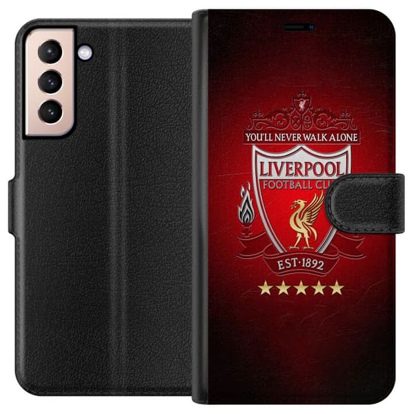 Kompatibelt Plånboksfodral till Samsung Galaxy S21 Liverpool