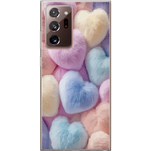 Samsung Galaxy Note20 Ultra Genomskinligt Skal Hjärtan Kärlek Grafisk Design Romantiskt Motiv Populärt Symbol Grafiskt Mönster Dekoration