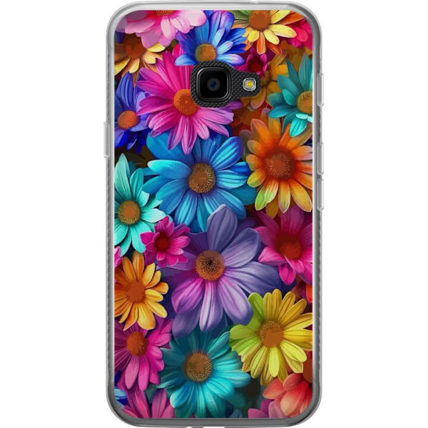 Samsung Galaxy Xcover 4 Läpinäkyvä kuori Gerbera Kukat Värikäs Koriste Kukka Motiivi Suosittu Kotisisustus Väririkas Seinätaide Suunnittelu