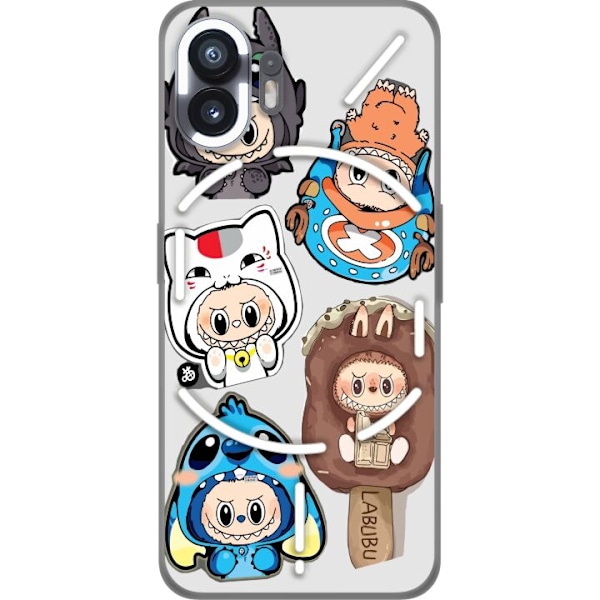 Nothing Phone (2) Genomskinligt Skal Labubu figursamling – P