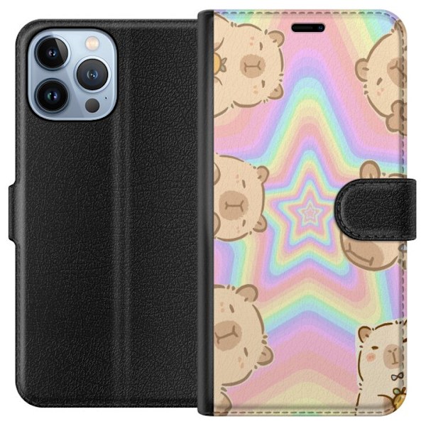 Apple iPhone 13 Pro Max Tegnebogsetui Kawaii Capybara Galaxy Sød Anime Dyr Rummotiv Kawaii Trend Gave TikTok Design