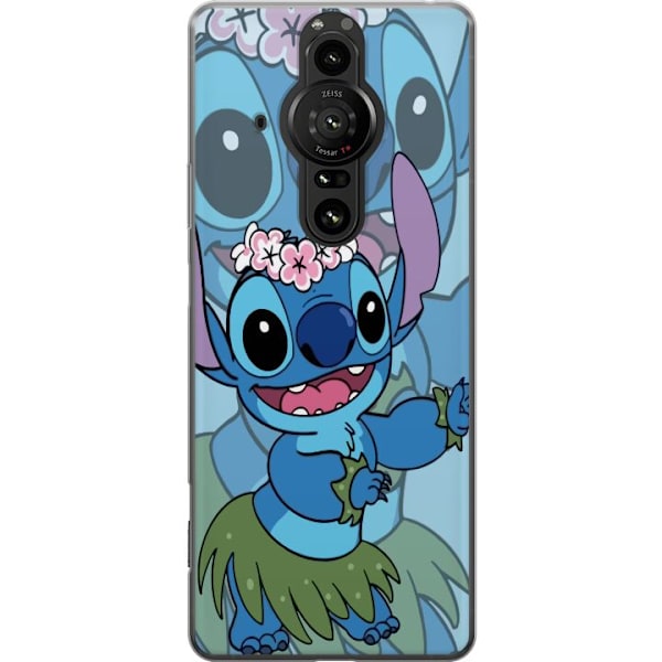 Sony Xperia Pro-I Läpinäkyvä kuori Stitch tähtien alla - Taianomainen Anime-tyyli