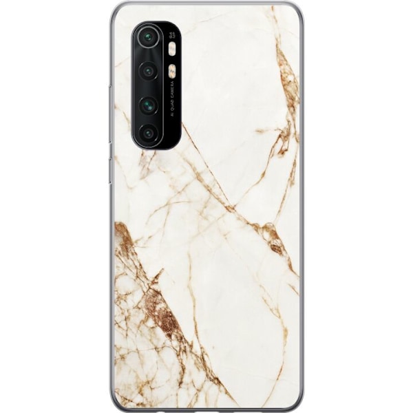 Xiaomi Mi Note 10 Lite Genomskinligt Skal Vit marmor
