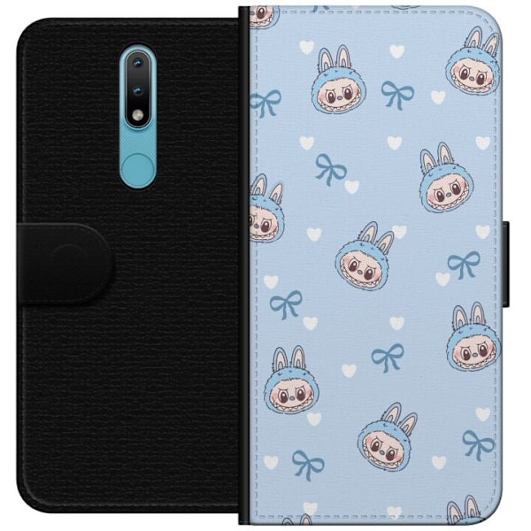 Nokia 2.4 Lompakkokotelo Labubu Tuli Henki