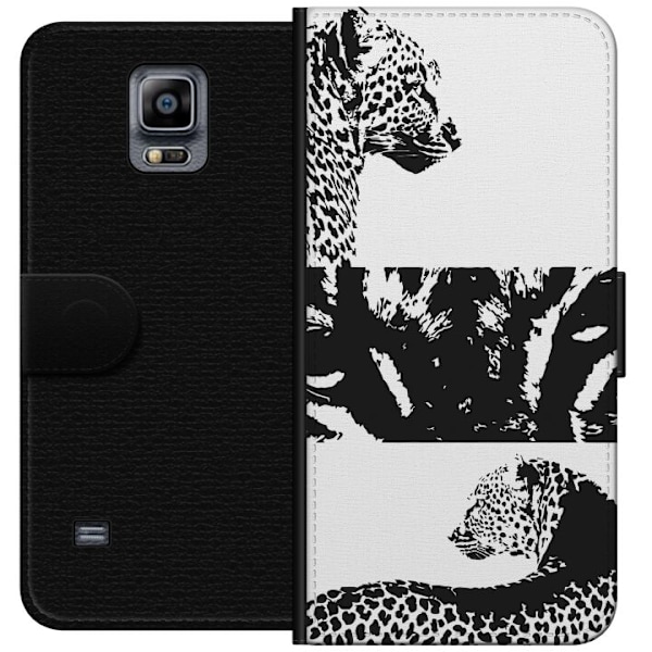 Samsung Galaxy Note 4 Lompakkokotelo Leopard Faces
