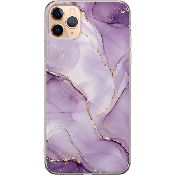 Kompatibelt Mobilskal till Apple iPhone 11 Pro Max Lilac Gold Flow lila