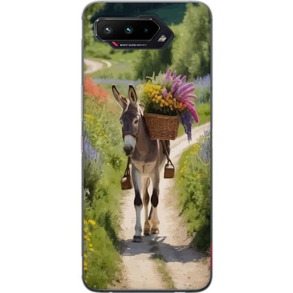 Asus ROG Phone 5 Genomskinligt Skal Åsna Djurmotiv Rolig Design Naturmotiv Populär Dekor Humor Grafiskt Djurtema Exotiskt