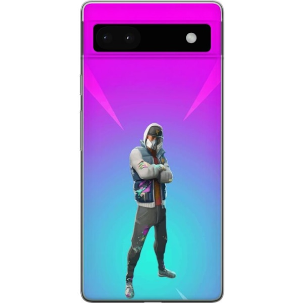 Google Pixel 6a Läpinäkyvä kuori musta ritari fortnite