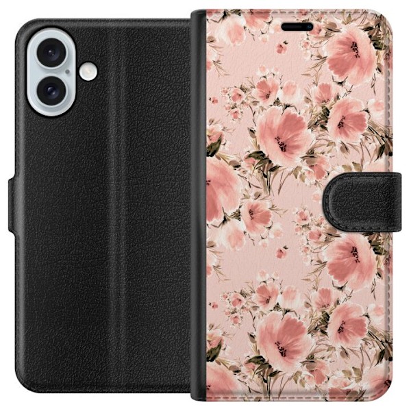 Apple iPhone 16 Plus Tegnebogsetui Blomster