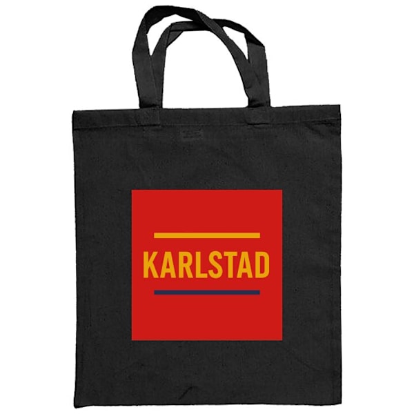 Mulepose | Holdbar Indkøbstaske i Stof Karlstad – Hockey Sort one size