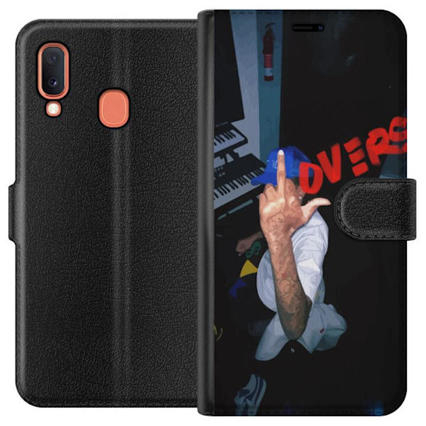 Samsung Galaxy A20e Tegnebogsetui Kærlighed Mystik Design Romantisk Motiv Populært Grafisk Mønster Mode Stil