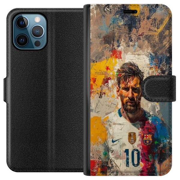 Apple iPhone 12 Pro Max Lompakkokotelo Messi Art