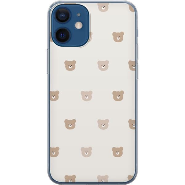 Kompatibel Mobilcover til Apple iPhone 12 mini Teddybaggrund - søde teddybjørne mod en blød baggrund