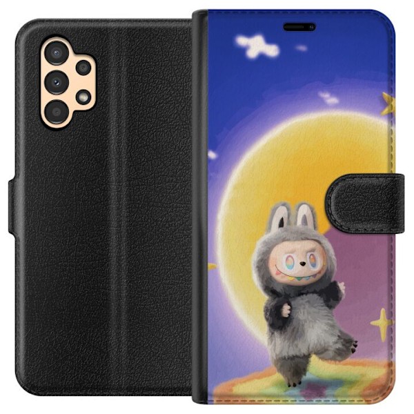Samsung Galaxy A13 Tegnebogsetui Labubu Neon Pop - Neonfarvet pop art monster