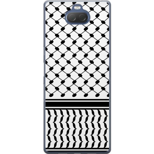 Sony Xperia 10 Plus Genomskinligt Skal Keffiyeh mönster