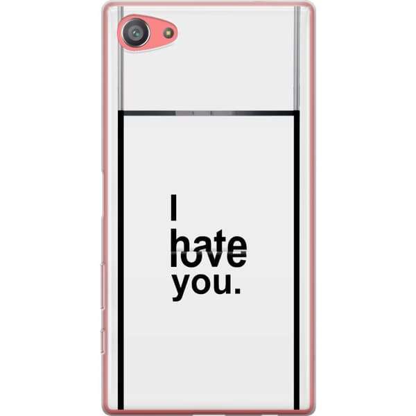 Kompatibelt Mobildeksel til Sony Xperia Z5 Compact I Hate Love You hvit