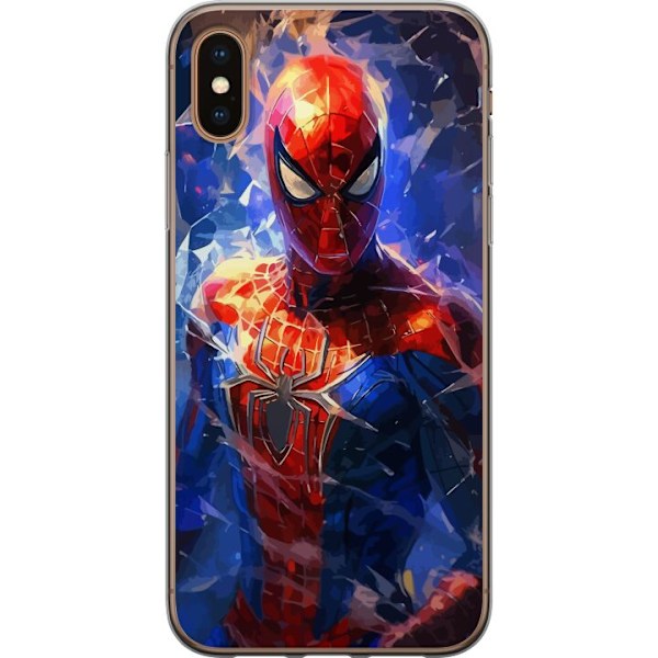 Apple iPhone XS Max Läpinäkyvä kuori Hämähäkkimies