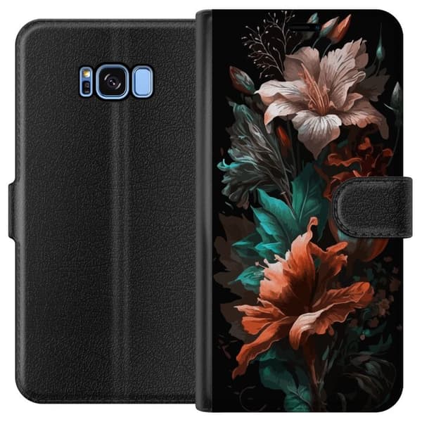 Kompatibelt Lommeboketui til Samsung Galaxy S8 Blomster