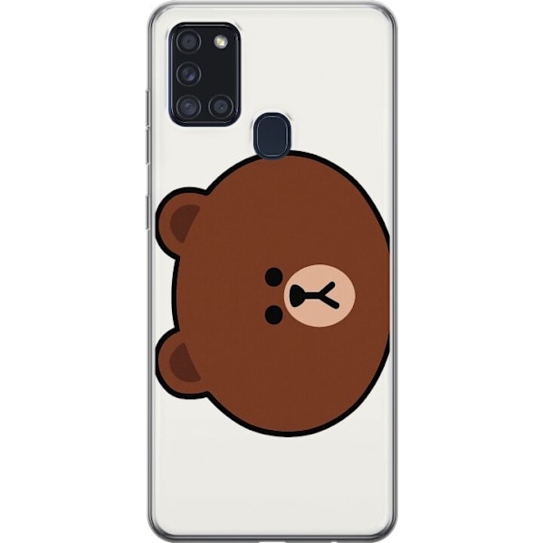 Samsung Galaxy A21s Gennemsigtig cover line friends brown
