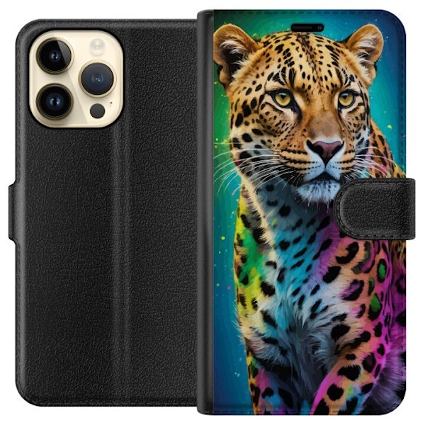 Apple iPhone 15 Pro Max Lompakkokotelo Leopard