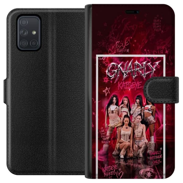 Kompatibelt Plånboksfodral till Samsung Galaxy A71 KATSEYE rosa