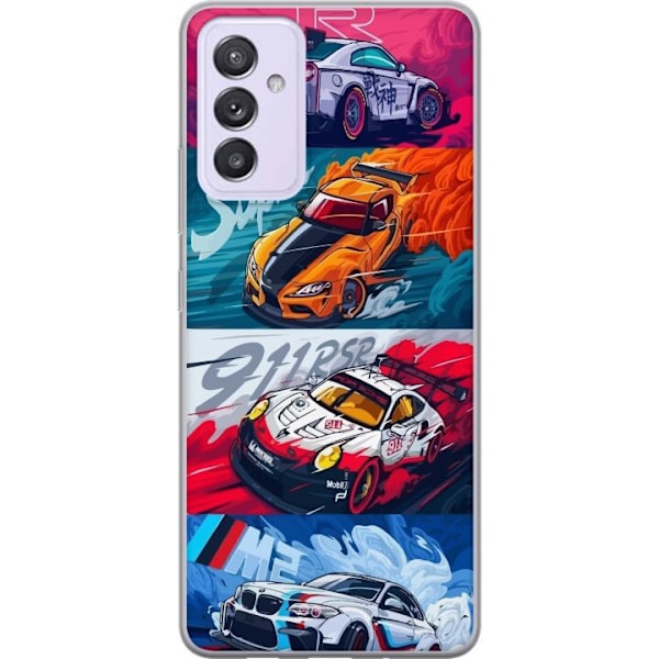 Samsung Galaxy A82 5G Genomskinligt Skal Fartfyllda Bilar – tecknat mönster med action