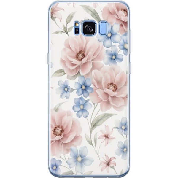 Samsung Galaxy S8+ Genomskinligt Skal Romantiska blommor
