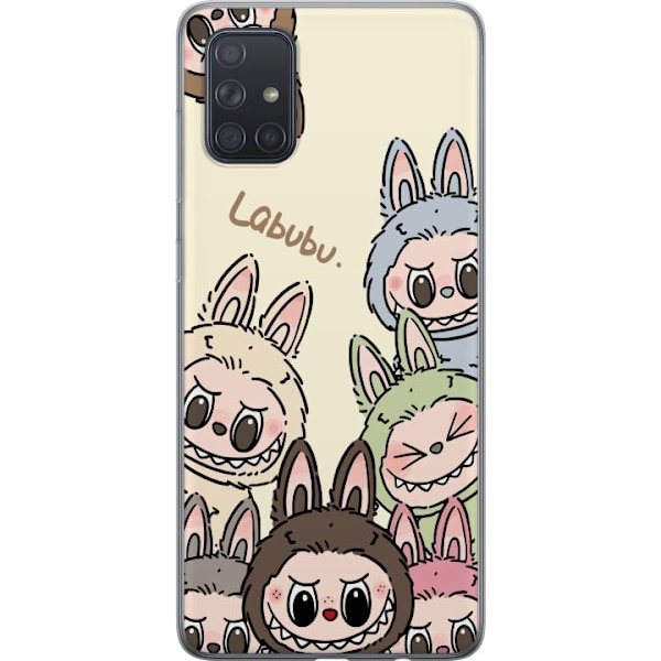 Samsung Galaxy A71 Läpinäkyvä kuori Labubu Pastel Collection