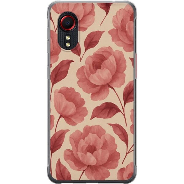 Samsung Galaxy Xcover 5 Genomskinligt Skal Rose Bloom