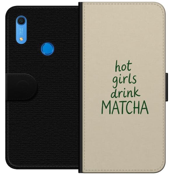 Kompatibelt Lommeboketui til Huawei Y6s (2019) Matcha-jenter beige