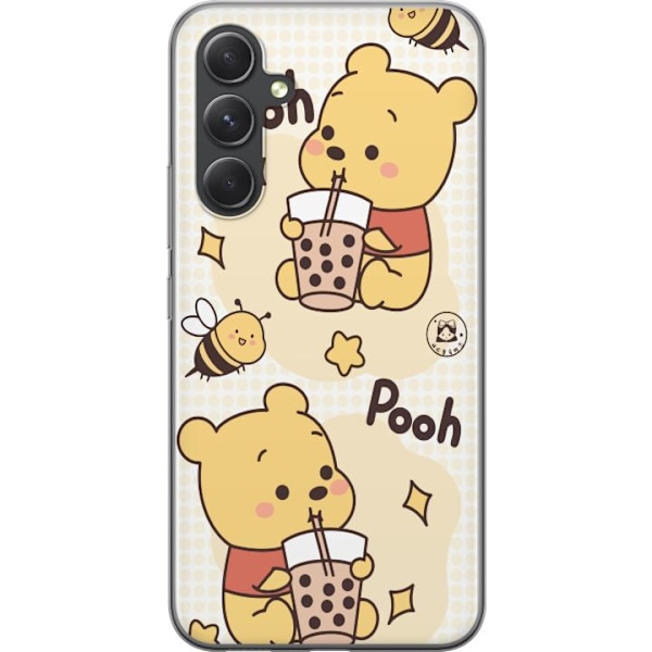 Samsung Galaxy S24+ Genomskinligt Skal Nalle Pooh Style – klassiskt björnmotiv i ny tolkning