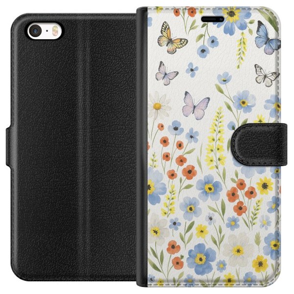 Apple iPhone 5 Tegnebogsetui Sommerblomster