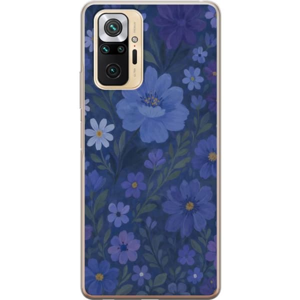 Kompatibelt Mobildeksel til Xiaomi Redmi Note 10 Pro Midnattsblomster i en dypblå, drømmende sommerkveld
