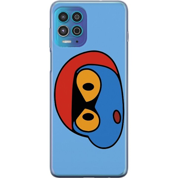 Motorola Moto G100 Läpinäkyvä kuori Bold Bot Head