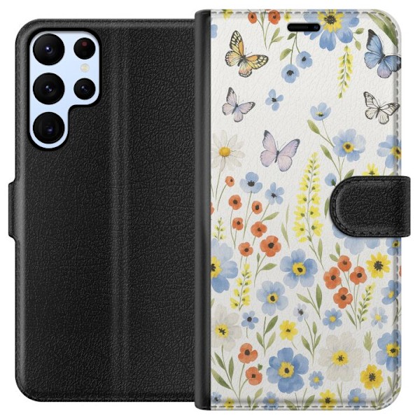 Samsung Galaxy S22 Ultra 5G Plånboksfodral Sommarblommor