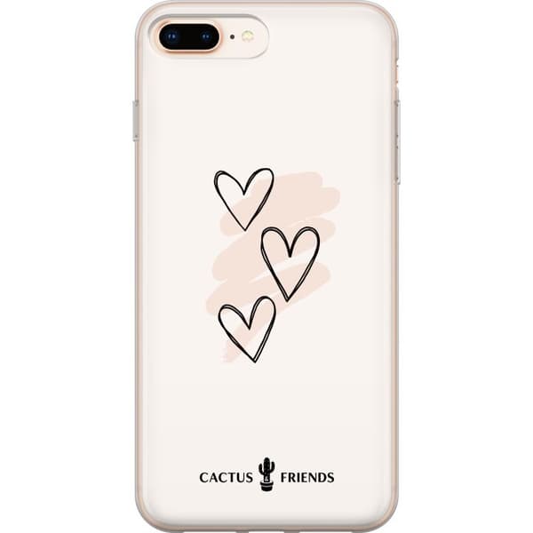 Kompatibelt Mobilskal till Apple iPhone 8 Plus Cactus and Friends - Soft Romance Sketch