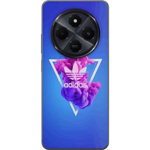 Xiaomi Redmi A4 Läpinäkyvä kuori Adidas-inspiroitunut sininen muotoilu - urheilullinen motiivi retro-vibeillä sinisissä sävyissä