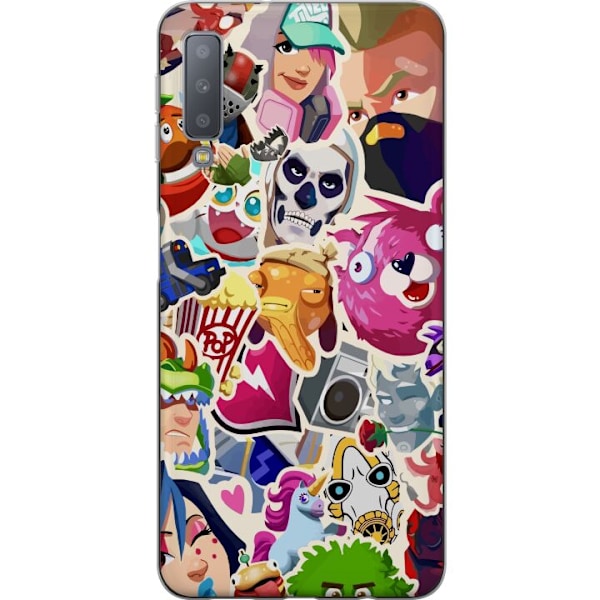 Samsung Galaxy A7 (2018) Gennemsigtig cover Fortnite