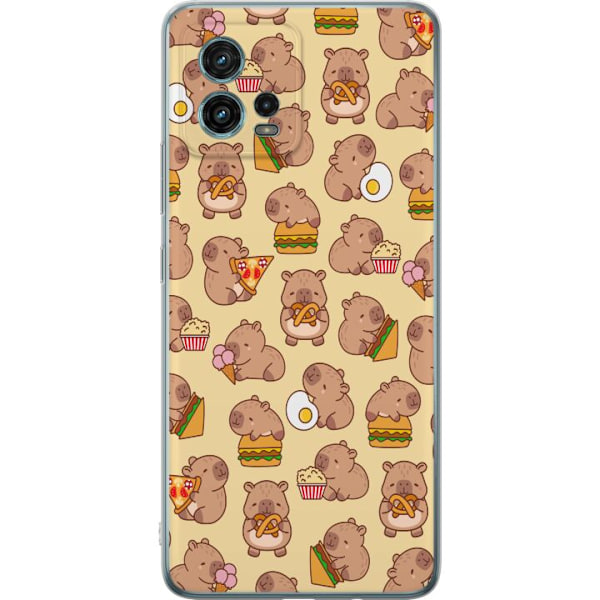 Motorola Moto G72 Läpinäkyvä kuori Kawaii capybara puhelinkotelo useilla söpöillä hahmoilla