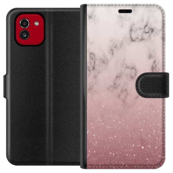 Kompatibel Tegnebogsetui til Samsung Galaxy A03 Rosa
