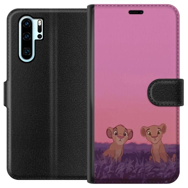Kompatibel Tegnebogsetui til Huawei P30 Pro Lyserød
