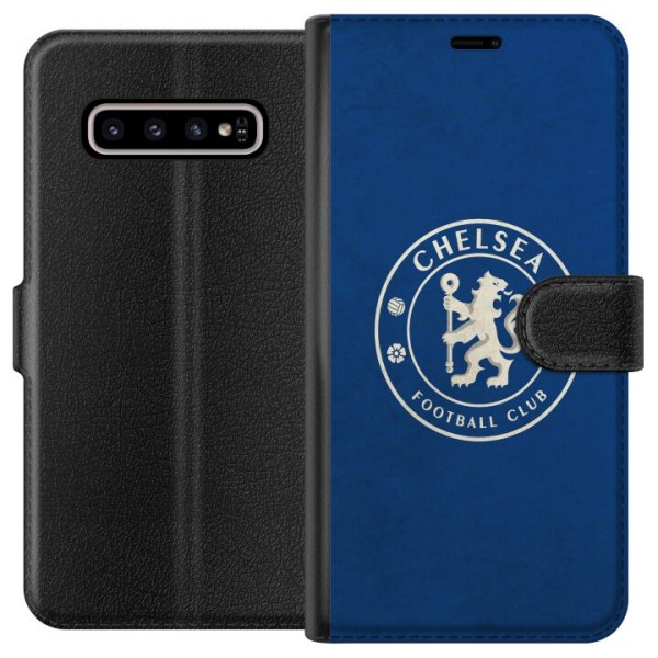 Samsung Galaxy S10+ Lompakkokotelo Chelsea jalkapalloseura