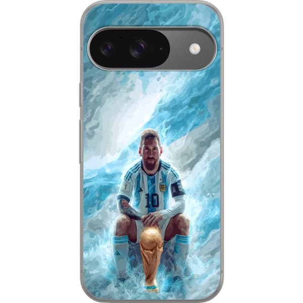 Kompatibelt Mobildeksel til Google Pixel 9 Lionel Messi Världsmästare blå