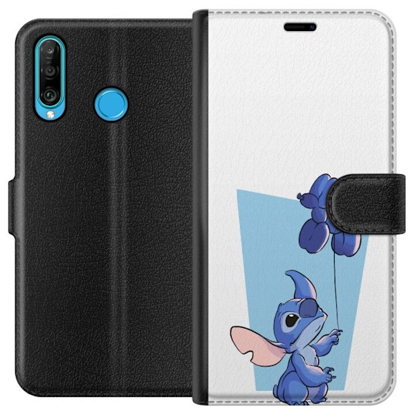 Huawei P30 lite Lommeboketui Stitch ballong hund