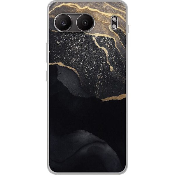 OnePlus Nord 4 Genomskinligt Skal Svart guld abstrakt